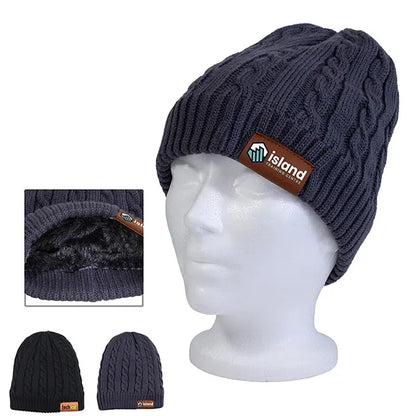 THE COZY Cable Knit Beanie With Fluffy Soft Lining