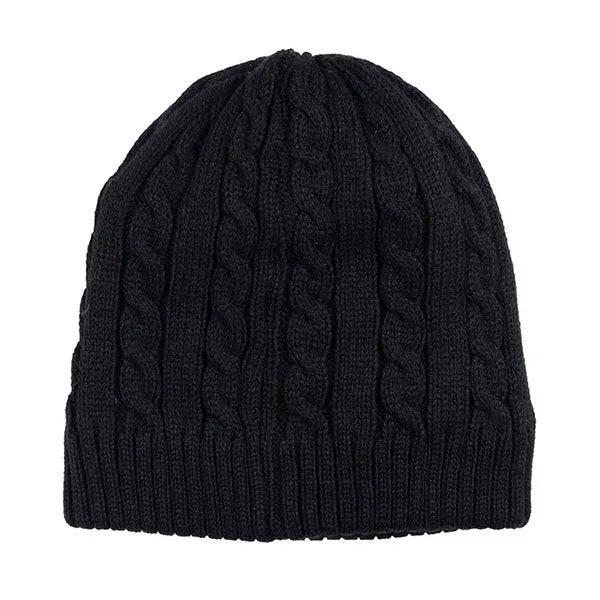 THE COZY Cable Knit Beanie With Fluffy Soft Lining