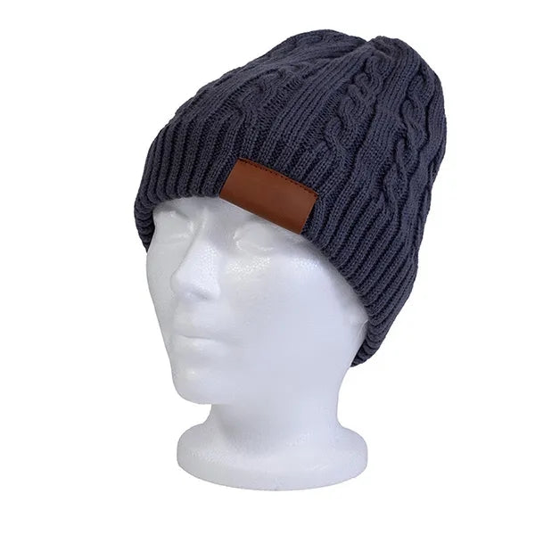 THE COZY Cable Knit Beanie With Fluffy Soft Lining