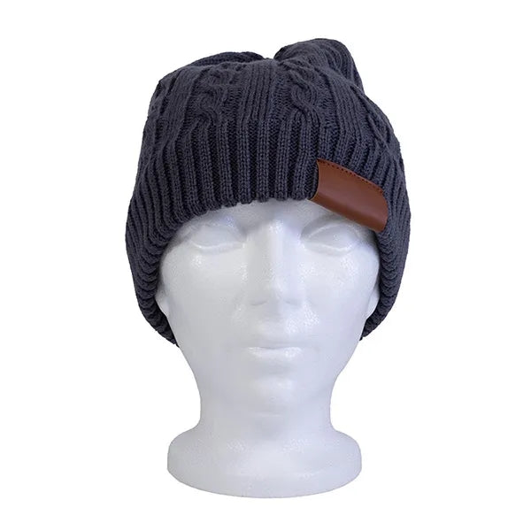 THE COZY Cable Knit Beanie With Fluffy Soft Lining