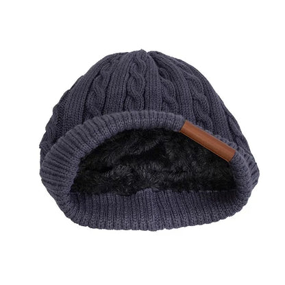 THE COZY Cable Knit Beanie With Fluffy Soft Lining