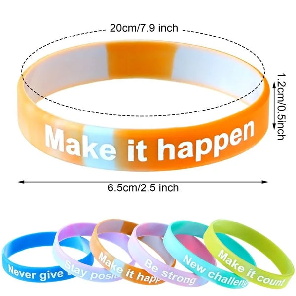 Gradient Silicone Wristband Bracelet