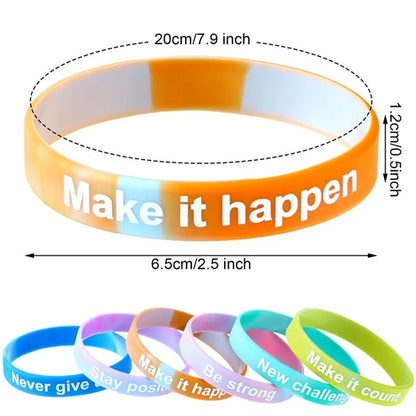 Gradient Silicone Wristband Bracelet