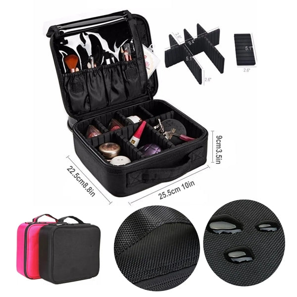 Travel Makeup Train Case Cosmetic Organizer Portable Bag
