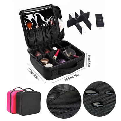 Travel Makeup Train Case Cosmetic Organizer Portable Bag