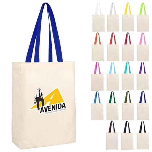 COTTON GROCERY TOTE (10" X 14" X 5")