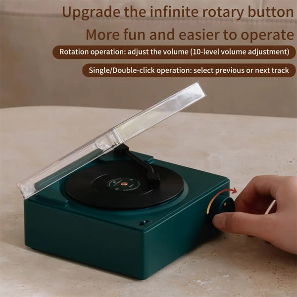 Vintage Vinyl Record Player Bluetooth Speaker