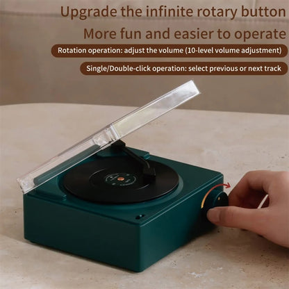 Vintage Vinyl Record Player Bluetooth Speaker