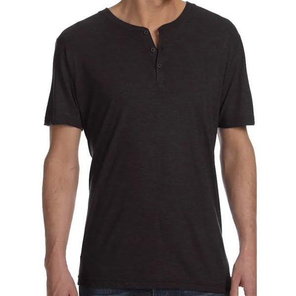 Bella Mens Triblend Short-Sleeve Henley