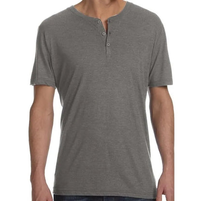 Bella Mens Triblend Short-Sleeve Henley