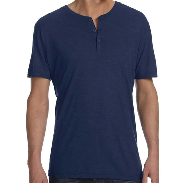 Bella Mens Triblend Short-Sleeve Henley