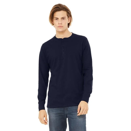 Bella Mens Jersey Long-Sleeve Henley