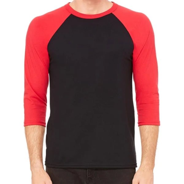 Bella Unisex 3/4-Sleeve Baseball T-Shirt