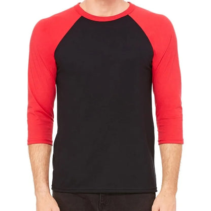Bella Unisex 3/4-Sleeve Baseball T-Shirt