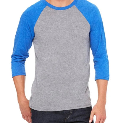 Bella Unisex 3/4-Sleeve Baseball T-Shirt