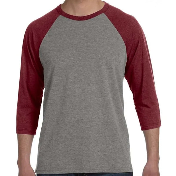 Bella Unisex 3/4-Sleeve Baseball T-Shirt