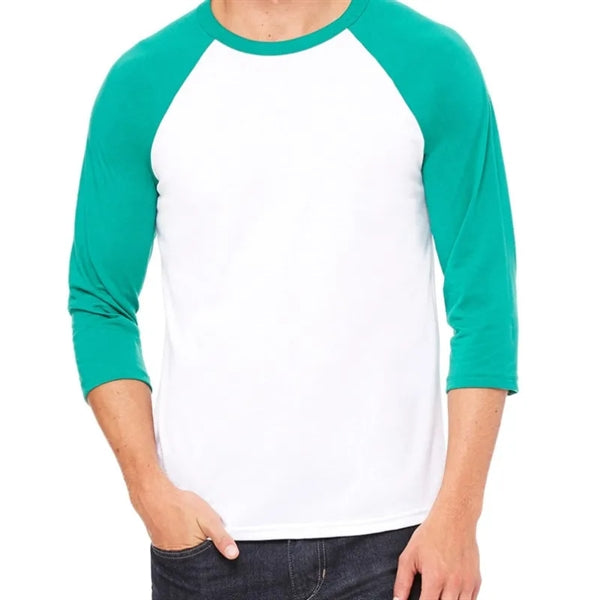 Bella Unisex 3/4-Sleeve Baseball T-Shirt