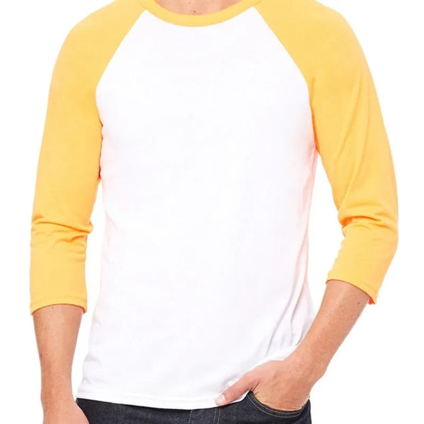 Bella Unisex 3/4-Sleeve Baseball T-Shirt