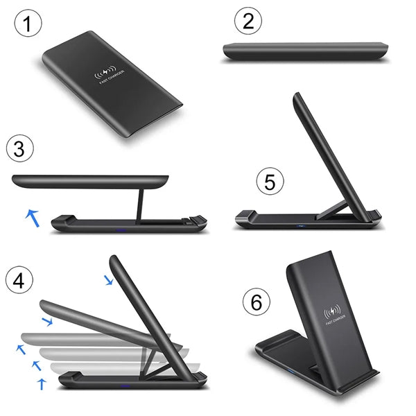 Foldable 15W Fast Wireless Charging Stand