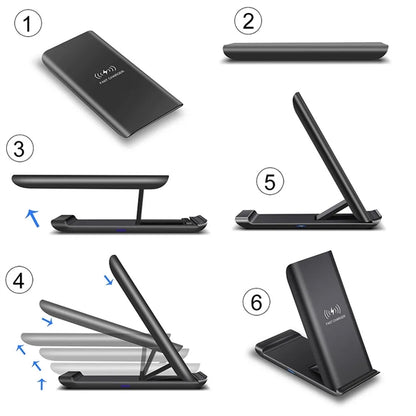 Foldable 15W Fast Wireless Charging Stand