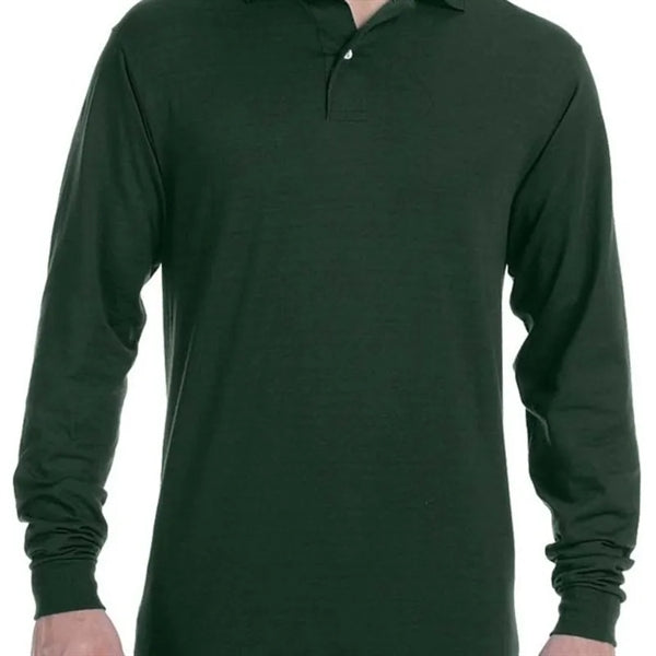 Jerzees 5.6 Oz., 50/50 Long-Sleeve Jersey Polo With SpotS...