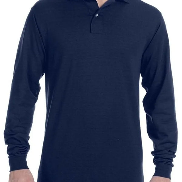Jerzees 5.6 Oz., 50/50 Long-Sleeve Jersey Polo With SpotS...
