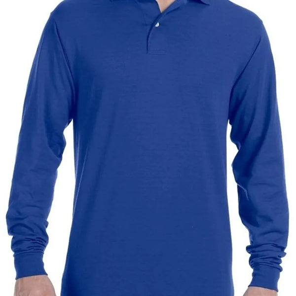 Jerzees 5.6 Oz., 50/50 Long-Sleeve Jersey Polo With SpotS...