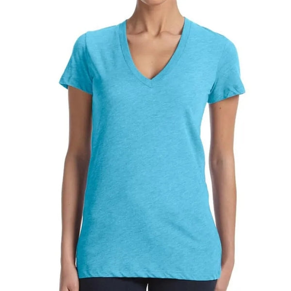 Bella Ladies Triblend Short-Sleeve Deep V-Neck T-Shirt
