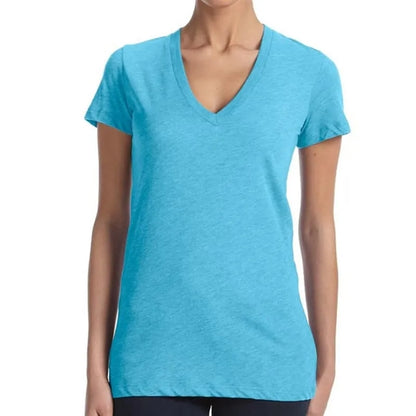 Bella Ladies Triblend Short-Sleeve Deep V-Neck T-Shirt