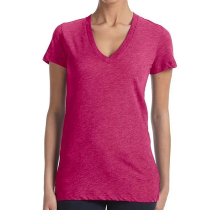 Bella Ladies Triblend Short-Sleeve Deep V-Neck T-Shirt