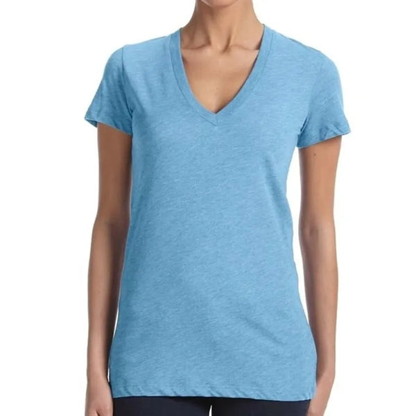 Bella Ladies Triblend Short-Sleeve Deep V-Neck T-Shirt