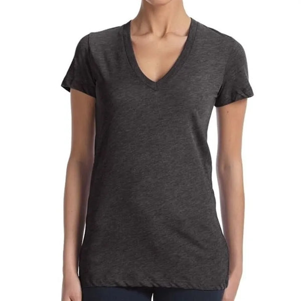 Bella Ladies Triblend Short-Sleeve Deep V-Neck T-Shirt