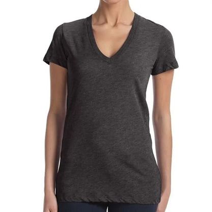 Bella Ladies Triblend Short-Sleeve Deep V-Neck T-Shirt