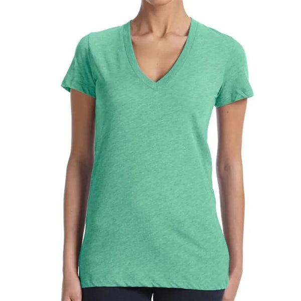 Bella Ladies Triblend Short-Sleeve Deep V-Neck T-Shirt