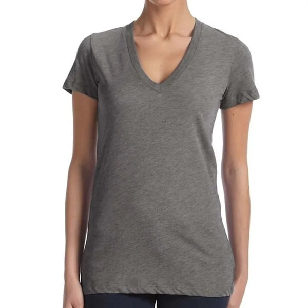 Bella Ladies Triblend Short-Sleeve Deep V-Neck T-Shirt