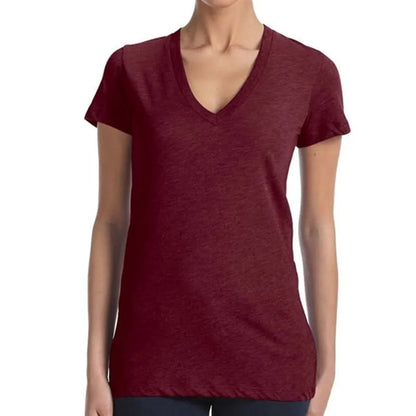 Bella Ladies Triblend Short-Sleeve Deep V-Neck T-Shirt