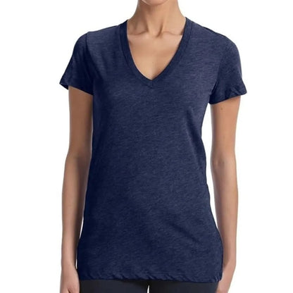 Bella Ladies Triblend Short-Sleeve Deep V-Neck T-Shirt