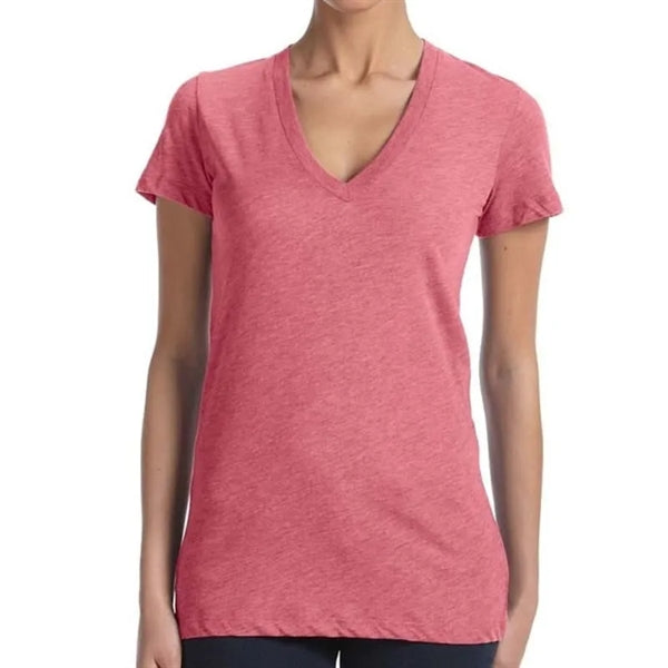Bella Ladies Triblend Short-Sleeve Deep V-Neck T-Shirt