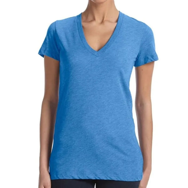 Bella Ladies Triblend Short-Sleeve Deep V-Neck T-Shirt