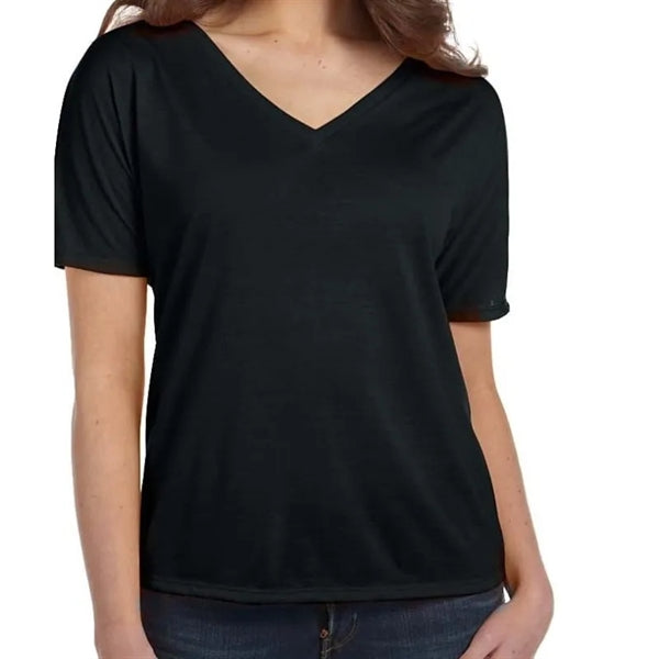 Bella Ladies Slouchy V-Neck T-Shirt