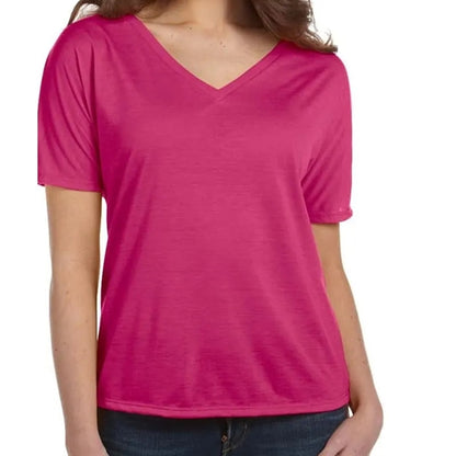 Bella Ladies Slouchy V-Neck T-Shirt
