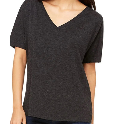 Bella Ladies Slouchy V-Neck T-Shirt