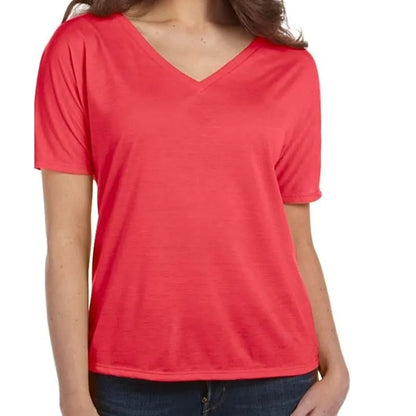 Bella Ladies Slouchy V-Neck T-Shirt