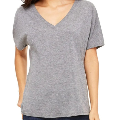 Bella Ladies Slouchy V-Neck T-Shirt