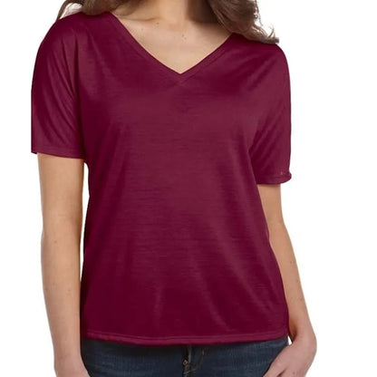 Bella Ladies Slouchy V-Neck T-Shirt