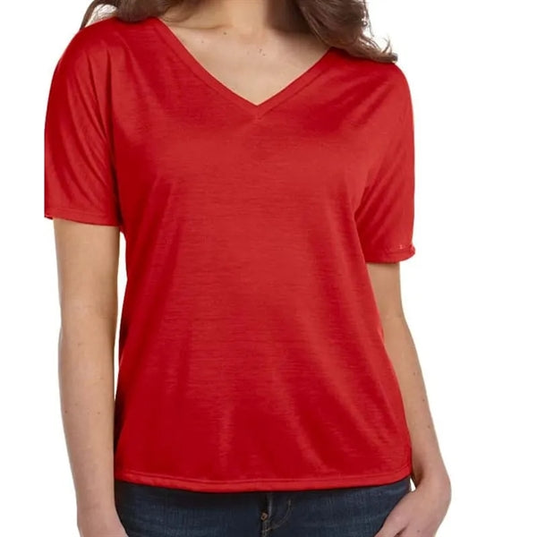 Bella Ladies Slouchy V-Neck T-Shirt