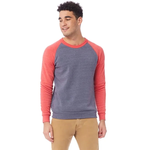 Alternative Mens Champ Colorblocked Fleece Crew