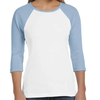 Bella Ladies Stretch Rib 3/4-Sleeve Contrast Raglan T-Shirt