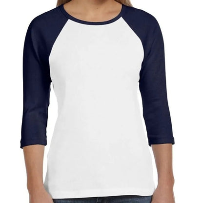 Bella Ladies Stretch Rib 3/4-Sleeve Contrast Raglan T-Shirt