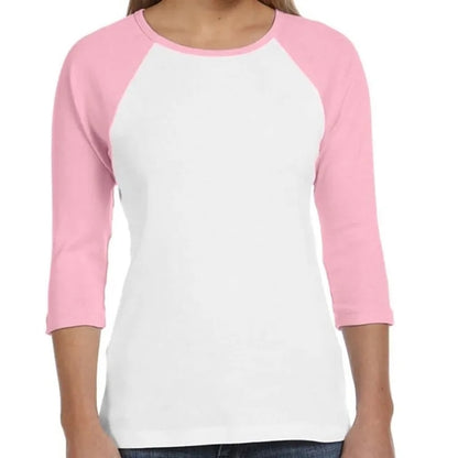 Bella Ladies Stretch Rib 3/4-Sleeve Contrast Raglan T-Shirt